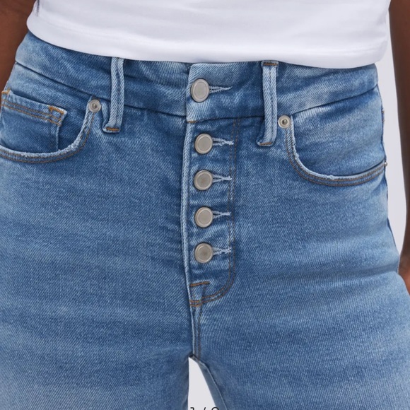 New Good American Good Legs Slim Straight Jeans - Picture 2 of 11